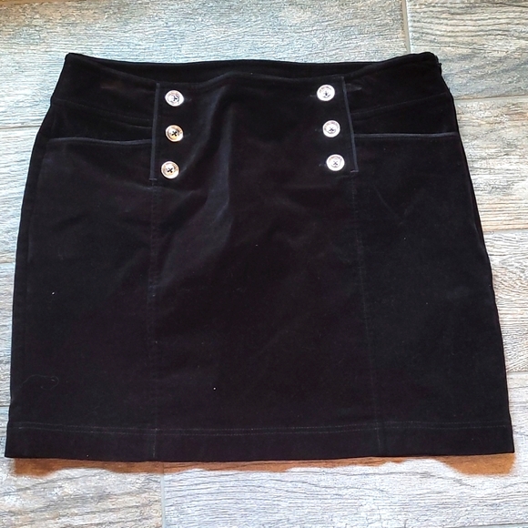 White House Black Market Dresses & Skirts - White House Black Market Womens Skirt Sz 8 Black Velour